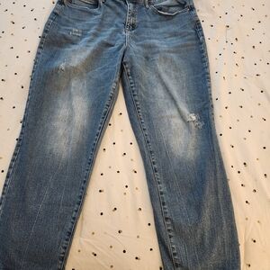 Nicole Miller Distressed Blue Boyfriend Jeans